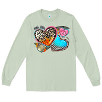 Matcha western leopard  racing  hearts Long Sleeve Tee - AdoDesignShop