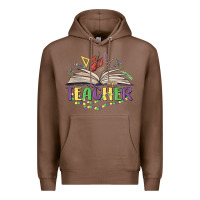 Chestnut teacher mardi gras Premium Hoodie - MaliasSmallBusiness