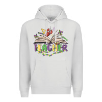 Dove Grey teacher mardi gras Premium Hoodie - MaliasSmallBusiness