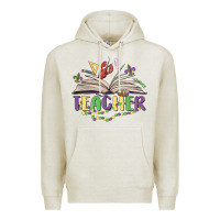 Oatmeal Heather teacher mardi gras Premium Hoodie - MaliasSmallBusiness