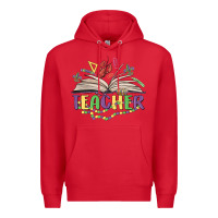 Red teacher mardi gras Premium Hoodie - MaliasSmallBusiness