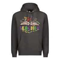 Smoke teacher mardi gras Premium Hoodie - MaliasSmallBusiness