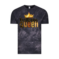 Cloud Black birthday queen Vintage Tee - MaliasSmallBusiness