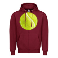 Burgundy tennis ball fa element 2 Zipper Hoodie - FaDigitalArtStudio