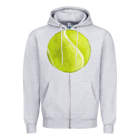 Heather Grey tennis ball fa element 2 Zipper Hoodie - FaDigitalArtStudio