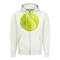 Oatmeal Heather tennis ball fa element 2 Zipper Hoodie - FaDigitalArtStudio