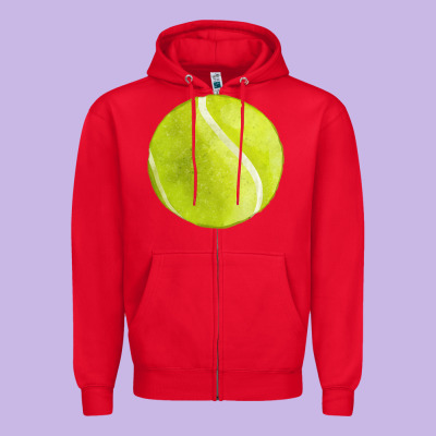 Tennis Ball Fa Element 2 Zipper Hoodie Designed By Fadigitalartstudio