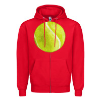 Red tennis ball fa element 2 Zipper Hoodie - FaDigitalArtStudio