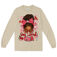 Mushroom one loved cna afro messy bun Long Sleeve Tee - texasbilliewilder
