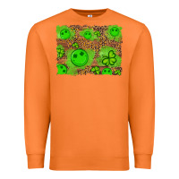 Carrot shamrock glitter leopard and wood background Premium Sweatshirt - Artiststas