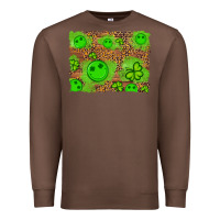 Chestnut shamrock glitter leopard and wood background Premium Sweatshirt - Artiststas