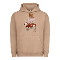 Pigment Burro Merry Christmas Farm Animals Urban Hoodie - MaliasSmallBusiness