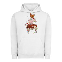 Pigment Lunar Rock Merry Christmas Farm Animals Urban Hoodie - MaliasSmallBusiness
