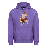 Tulip Merry Christmas Farm Animals Urban Hoodie - MaliasSmallBusiness