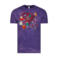 Cloud Purple christmas nurse Vintage Tee - MaliasSmallBusiness