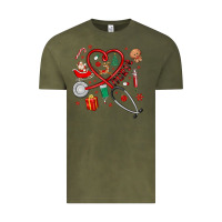 Vintage Olive christmas nurse Vintage Tee - MaliasSmallBusiness