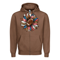 Chestnut american football sunflower Zipper Hoodie - HRA Design Shop