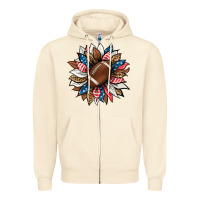 Sandshell american football sunflower Zipper Hoodie - HRA Design Shop