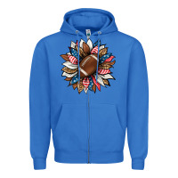 True Royal american football sunflower Zipper Hoodie - HRA Design Shop