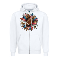 White american football sunflower Zipper Hoodie - HRA Design Shop