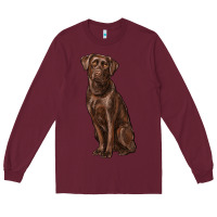 Burgundy labrador retriever Long Sleeve Tee - RanaPortraitStore