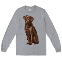 Heather Grey labrador retriever Long Sleeve Tee - RanaPortraitStore
