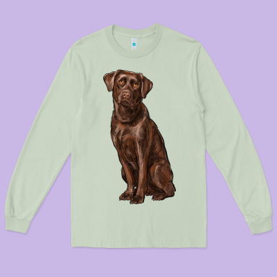 Labrador Retriever Long Sleeve Tee Designed By Ranaportraitstore