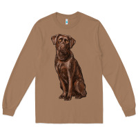 Toasted Coconut labrador retriever Long Sleeve Tee - RanaPortraitStore