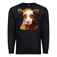 Black guernsey cow Premium Sweatshirt - AdoDesignShop
