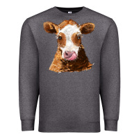 Charcoal Heather guernsey cow Premium Sweatshirt - AdoDesignShop