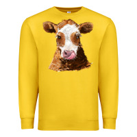 Lemon guernsey cow Premium Sweatshirt - AdoDesignShop