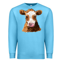Ocean Blue guernsey cow Premium Sweatshirt - AdoDesignShop