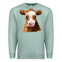 Seafoam guernsey cow Premium Sweatshirt - AdoDesignShop