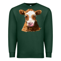Sports Green guernsey cow Premium Sweatshirt - AdoDesignShop