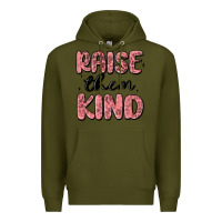 Army Green raise them kind Premium Hoodie - MaliasSmallBusiness