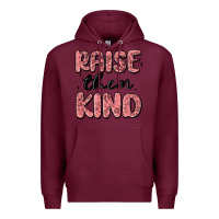 Burgundy raise them kind Premium Hoodie - MaliasSmallBusiness