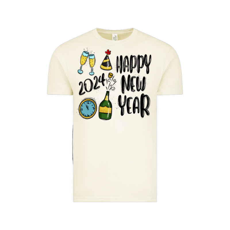 Happy New Year 2024 Vintage Tee by MaliasSmallBusiness | Teevron