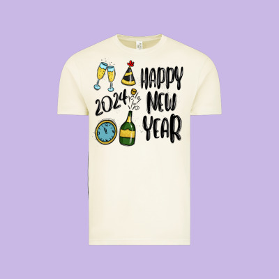 Vintage Tee happy new year 2024