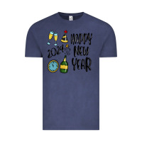 Vintage Denim happy new year 2024 Vintage Tee - MaliasSmallBusiness