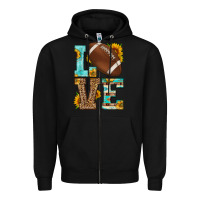 Black western love american football Zipper Hoodie - HRA Design Shop