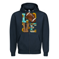 Navy western love american football Zipper Hoodie - HRA Design Shop