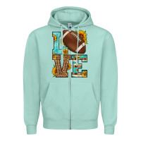 Western Love American Football Zipper Hoodie | Teevron