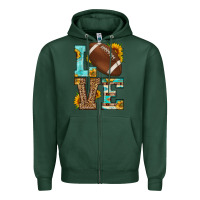 Sports Green western love american football Zipper Hoodie - HRA Design Shop