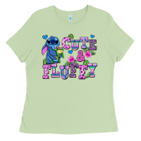 Matcha cute and fluffy stitch Ladies Tee - AdoDesignShop