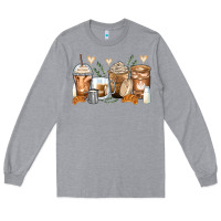 Heather Grey latte coffee cups Long Sleeve Tee - Zillion Design Studio