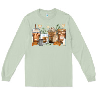 Matcha latte coffee cups Long Sleeve Tee - Zillion Design Studio