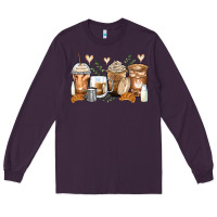 Plum latte coffee cups Long Sleeve Tee - Zillion Design Studio
