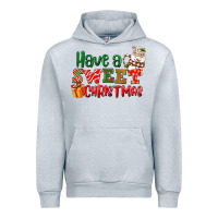 Heather Grey Have a sweet Christmas Urban Hoodie - NancyCooperArtShop