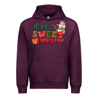 Mauve Wine Have a sweet Christmas Urban Hoodie - NancyCooperArtShop