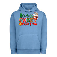 Pigment Pebble Blue Have a sweet Christmas Urban Hoodie - NancyCooperArtShop